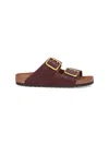 Birkenstock Arizona Soft Footbed Leather Sandal In Brown