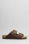 Birkenstock Arizona Bold Slide Sandal In Brown
