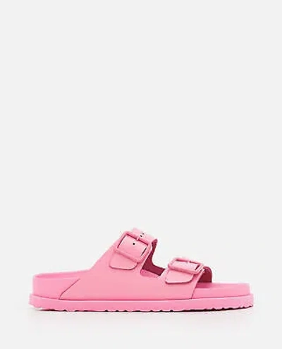 Pre-owned Birkenstock Arizona Brushed Leather Sandals In Pink