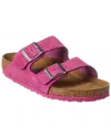 Birkenstock Slide Arizona Fuchsia Suede In Pink
