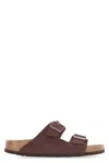 Birkenstock Arizona Bs Leather Slides In Brown