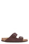 Birkenstock Arizona Bs Leather Slides In Brown