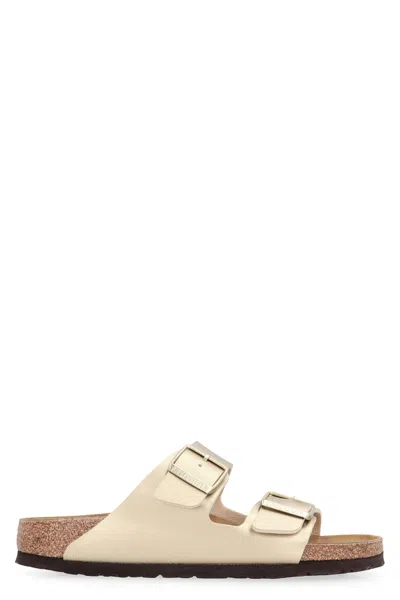 Birkenstock Arizona Bs Leather Slides With Buckle