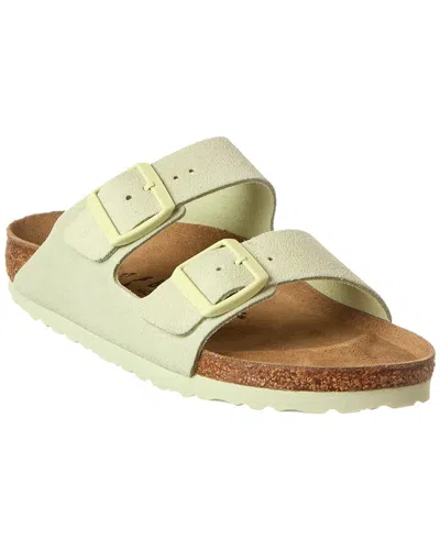 Birkenstock Arizona Bs Narrow Fit Suede Sandal In Green