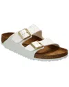 Birkenstock White Buckle-embellished Slides In White