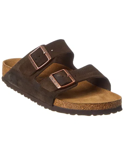 Birkenstock Arizona Bs Narrow Suede Sandal In Brown