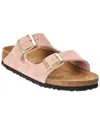 Birkenstock Arizona Bs Narrow Suede Sandal In Pink