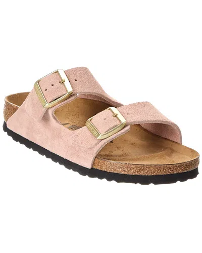 Birkenstock Arizona Bs Narrow Suede Sandal In Pink