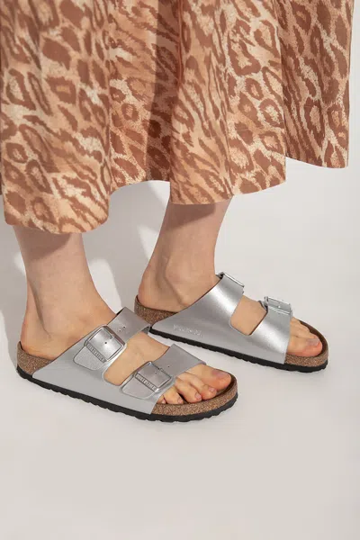 Birkenstock ‘arizona Bs' Slides In Silver