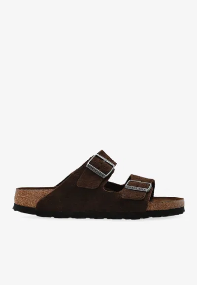 Birkenstock Arizona Bs Suede Slides In Brown