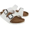 Birkenstock Arizona Bs Womens Leather Slip On Footbed Sandals In Multi