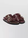Birkenstock Arizona Buckle Open Toe Sandals In Burgundy
