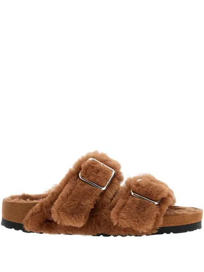 Birkenstock Arizona Buckle Sandals In Brown
