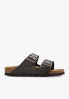 Birkenstock Arizona Buckle Slides In Brown