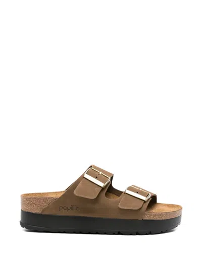 Birkenstock Papillio By  Women's Arizona Flex Birko-flor Platform Sandals From Finish Line In Mocha