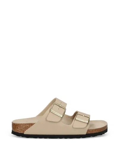 Birkenstock Arizona Big Buckle Slides In Oiled Leather Women In Neutral