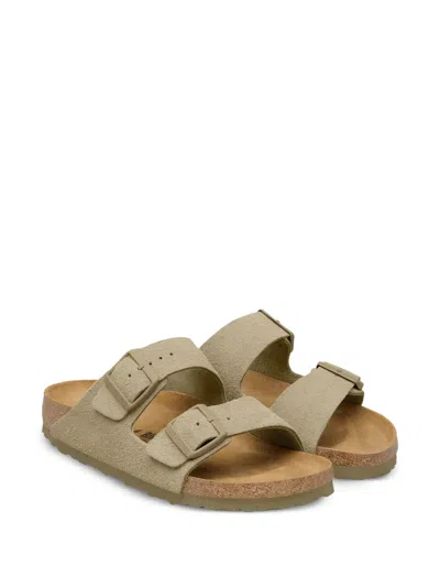 Birkenstock Kids' Arizona Buckle Suede Sandals In Neutral