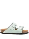 Birkenstock Arizona Buckled 35mm Slides In Matcha