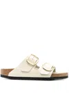 Birkenstock Buckled Leather Sandals In Neutrals