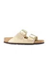 Birkenstock Airzona Birko Flor Leather Sandals In Nude