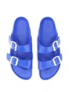 Birkenstock Arizona Buckled-strap Slides In Blue