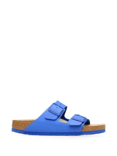 Birkenstock Arizona Buckle-fastening Slides In Blue