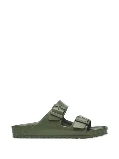 Birkenstock Arizona Buckle-fastening Slides In Green
