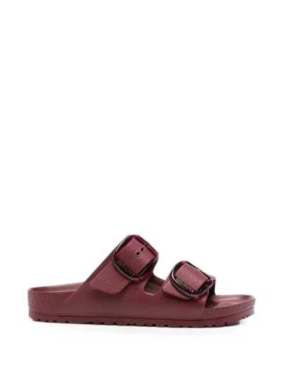 Birkenstock Arizona Buckle-fastening Slides In Burgundy