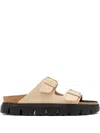 Birkenstock Arizona Chunky Buckle Sandals In Neutral