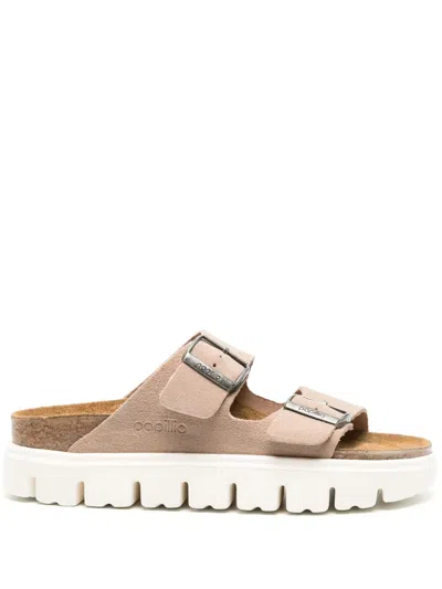 BIRKENSTOCK ARIZONA CHUNKY BUCKLE-STRAPS SLIDES