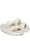 Birkenstock Arizona Chunky Double-buckle Platform Sandals In White