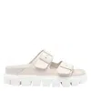Birkenstock Round Toe Leather Sandals With Chunky Sole