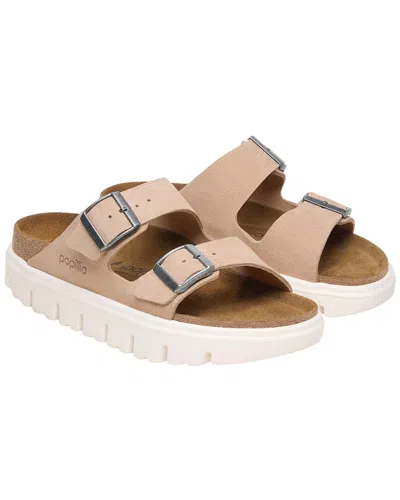 Birkenstock Arizona Chunky Narrow Suede Sandal In Neutral