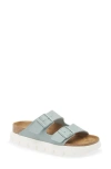 Birkenstock Papillio Arizona Chunky Womens Birko-flor Sandals In Pure Sage