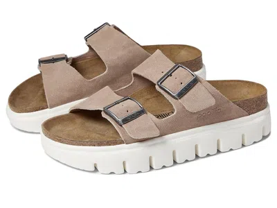 Birkenstock Arizona Chunky Platform Sandal Women's Sandals Warm Sand Suede: Eu 37 (us Women's 6-6.5) Narrow In Brown