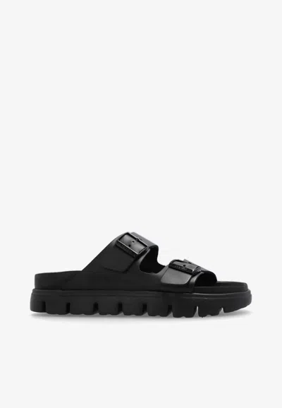 Birkenstock Arizona Chunky Platform Slides In Black