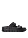 Birkenstock Arizona Raffia Slide In Black