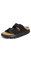 Birkenstock Black Narrow Papillio Arizona Platform Sandals In Black