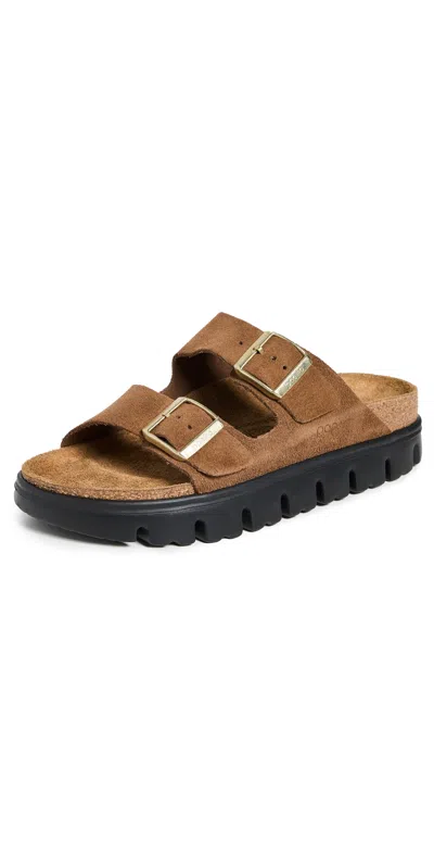 BIRKENSTOCK ARIZONA CHUNKY SANDALS DARK TEA
