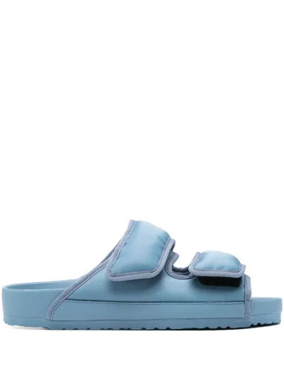 Birkenstock Arizona Cosny Nylon Double-strap Sandals Shoes In Blue