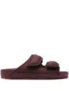 Birkenstock Cosy Nylon Arizona Slides Shoes In Red