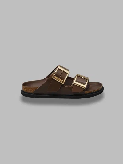 Birkenstock Arizona Db Hex Shine Carafe In Brown