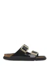 Birkenstock Arizona Db Shine Sandals With Adjustable Straps In Black
