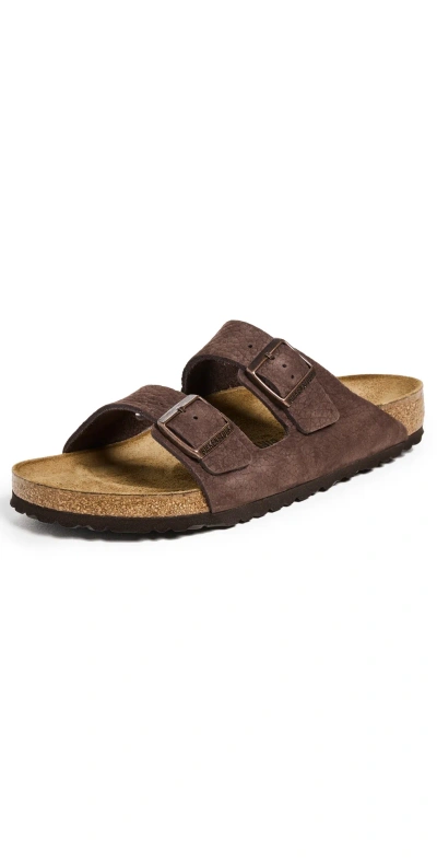 Birkenstock Arizona Desert Buck Sandals Roast In Brown