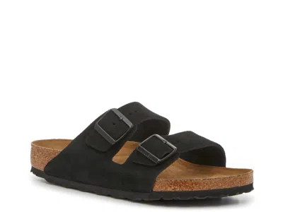 Birkenstock Arizona Desert Buck Slide Sandal In Black