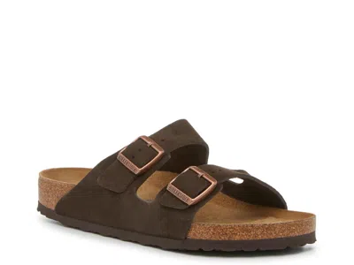 Birkenstock Arizona Desert Buck Slide Sandal In Brown