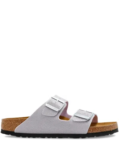 Birkenstock Arizona Double-buckle Flat Sandals In Purple