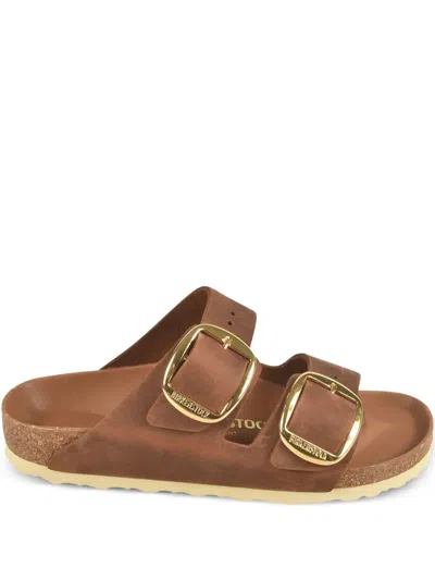 Birkenstock Arizona Double-buckle Leather Sandals In Brown