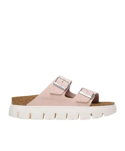 Birkenstock Arizona Double-buckle Platform Sandals In Pink