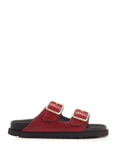 Birkenstock Arizona Double Buckle Sandal In Red